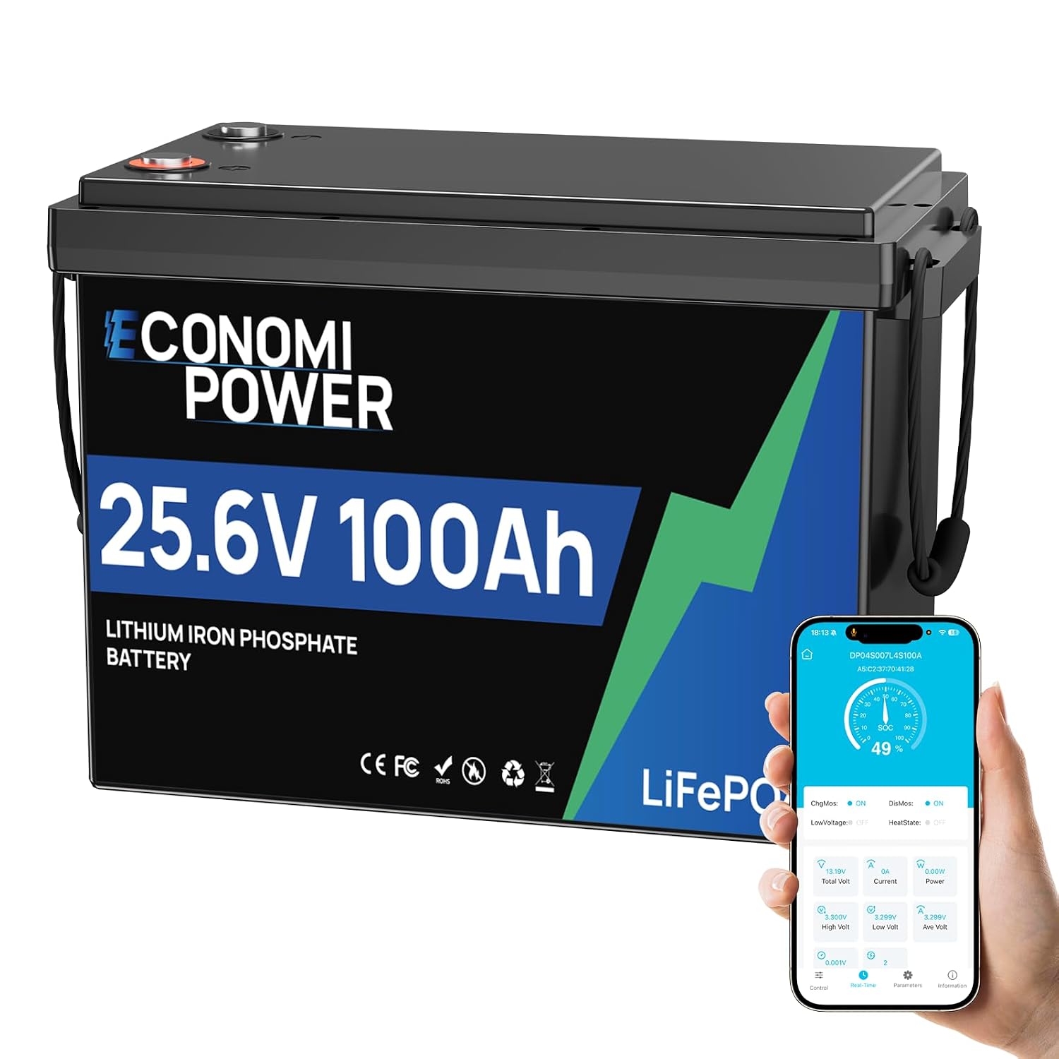 Lithium Battery 100Ah - Batterie au lithium LiFePO4 24V 100Ah