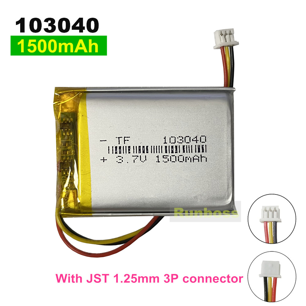 Renewable Energy Sources - 1-10 pièces 103040 3.7V 1500mAh batterie