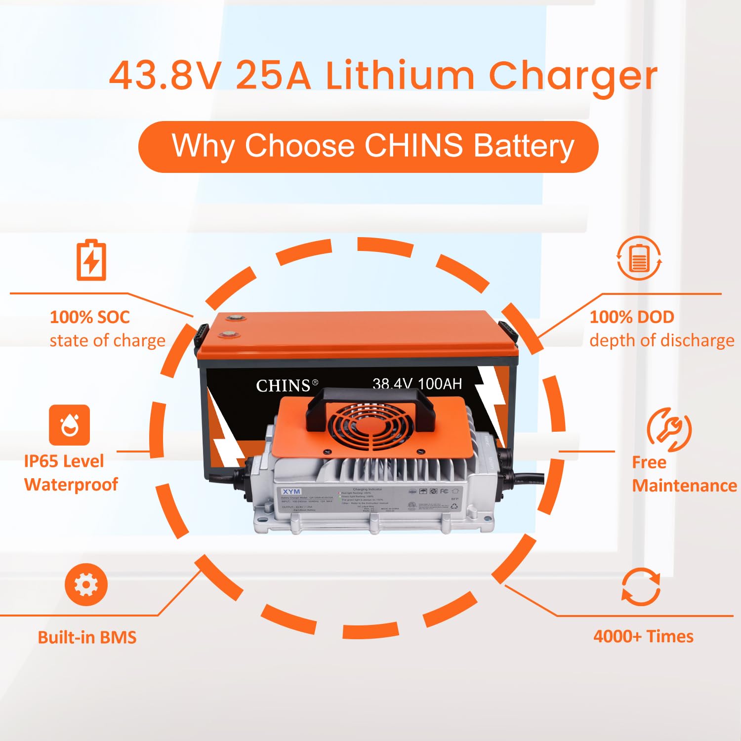 Lithium Battery 100Ah - Batterie de chariot de golf au