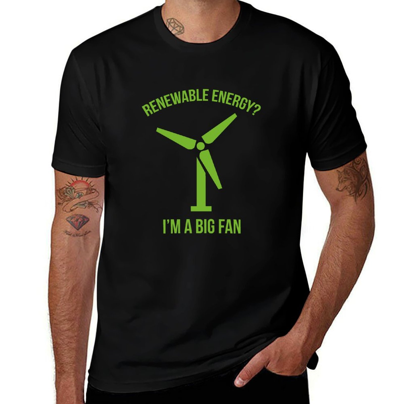 Renewable Energy Graphics - T-shirt à imprimé graphique rétro sur