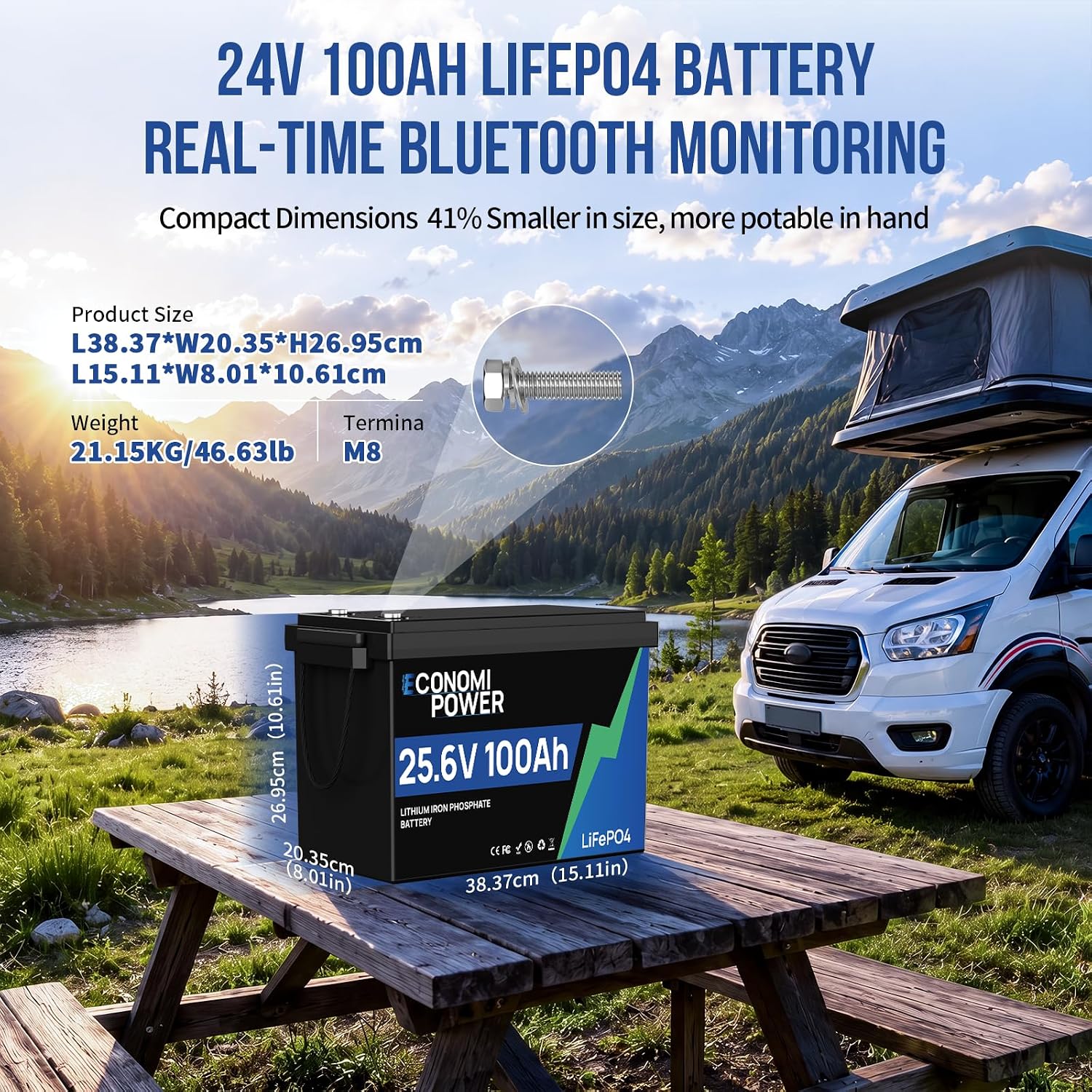 Batterie au lithium LiFePO4 24 - Lithium Battery 100Ah avis et prix